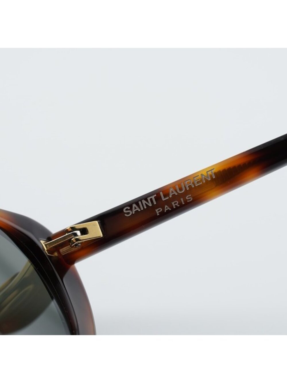 Saint Laurent SL822 002 Sunglasses Havana Cat Eye Frame, Grey Lenses - Picture 5 of 11